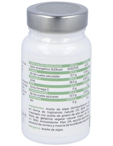 Natural DHA Vegan 90 perlas de Puro Omega