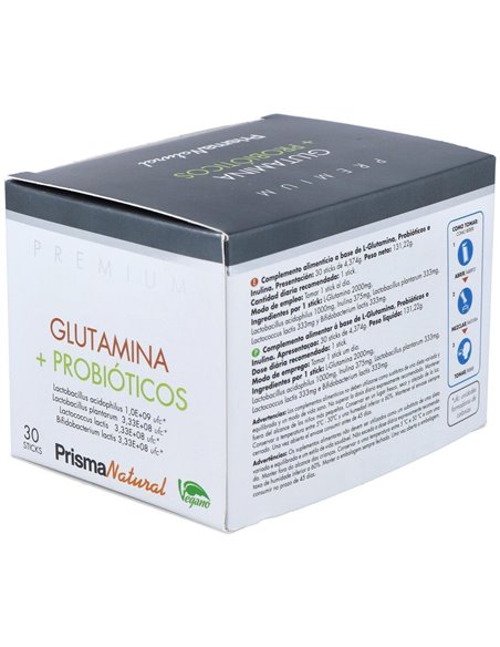 Glutamina + Probioticos 30 Sticks   de Prisma Natural