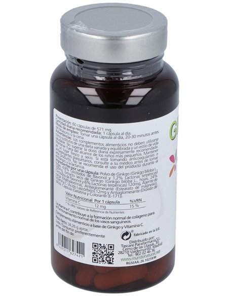 Ginkgotonic 420Mg. 60Cap. de Mundonatural