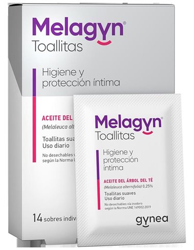 Melagyn Toallitas En 14 Sobres Individuales de Gynea Melagyn