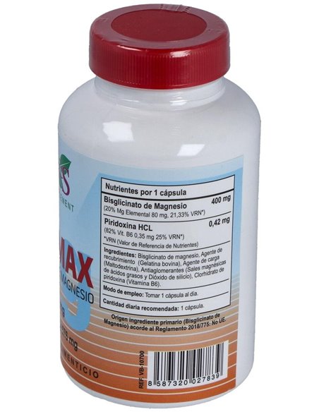 Magmax Bisglicinato 120Cap. de Vbyotics