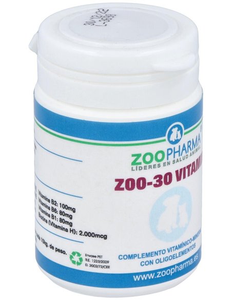 Zoo-30 Vitamins Perros Y Gatos 30Comp de Zoopharma Vet