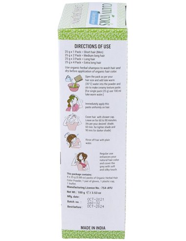 Castaño Dorado Oscuro Tinte Organico 100Gr Ecocert de Cultivators