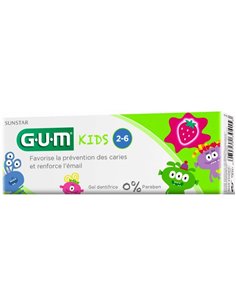 Kids Pasta Dental Infan 2-6 Años Fresa 50Ml Fluor de Gum