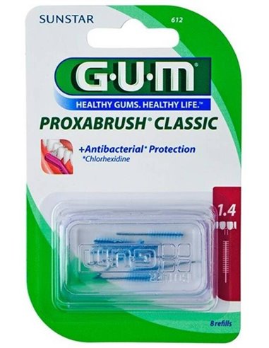 Recambio Cepillo Dental Cilíndrico 8Un 612 de Gum