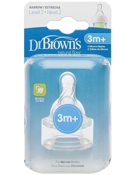 Tetina Options B/Estre Sili Redon N2 +3M 2Un de Dr. Brown´S