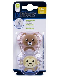 Chupete Prevent Anima Sili Anat T/2 6-12M 2Un Niña de Dr. Brown´S