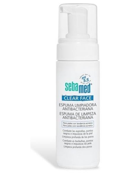 Clear Face Espuma Limpiadora Antibacteriana 150Ml. de Sebamed