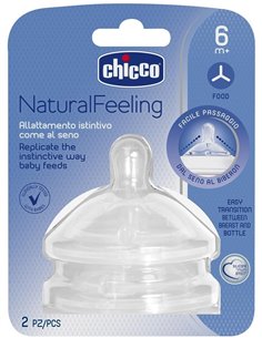 Tetina Nf Step Up 3 B/Ancha Sili Fluj +6M 2Un de Chicco