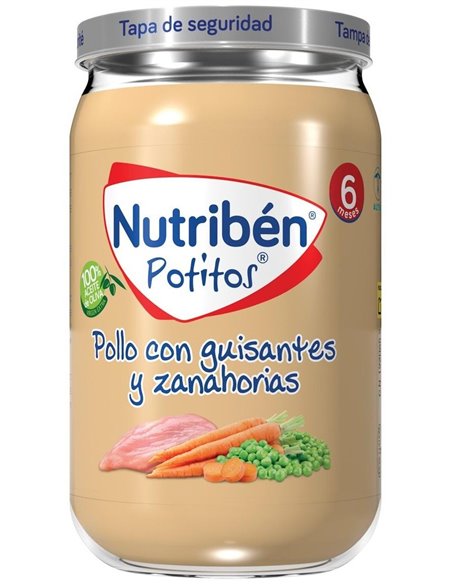 Nutriben Potito Pollo Guisantes Y Zanahoria 235Gr de Nutriben