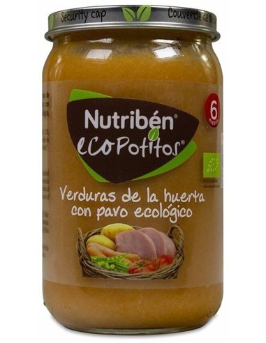 Nutriben Eco Potito Verduras Huerta Pavo 235Gr +6M de Nutriben