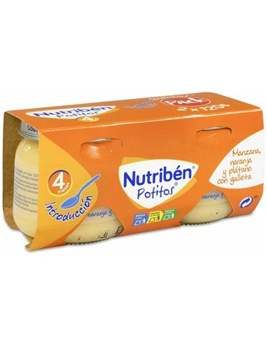 Nutriben Potito Manza-Naran-Plata-Galle 2X120Gr de Nutriben