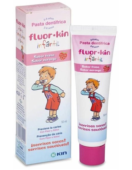 Fluor Kin Pasta Dental Infan Fresa 2-6 Años 50Ml de Kin