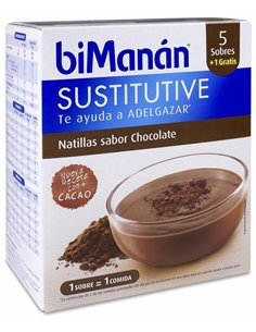 Natillas Sustitutivas Chocolate 6Sbrs. de Bimanan