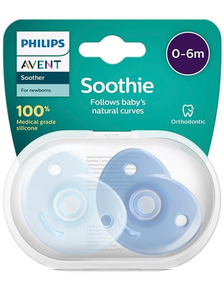 Chupete Soothie  0-6Meses Niño 2Ud. Scf099 de Avent