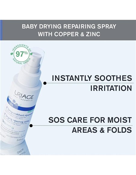 Bebe 1Er Tratamiento Zonas Humedas Cu-Zn 100Ml. de Uriage