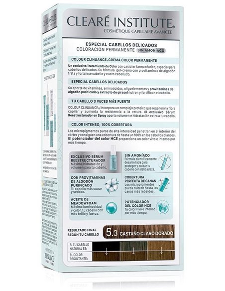 Colour Clinuance 5.3 Castaño Claro Dorado Delicado de Cleare Institute