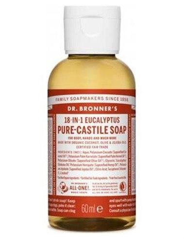 Jabón Líquido Eucalipto Dr. Bronner´s, 60 ml.