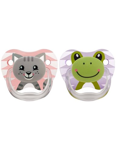 Chupete Prevent Anima Sili Anat T/1 0-6M 2Un Niña de Dr. Brown´S