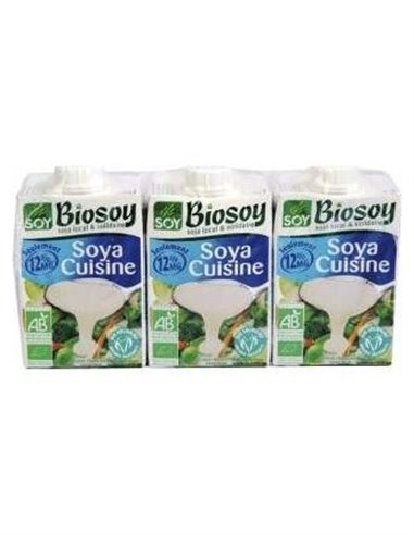 Crema De Soja Cuisine Para Cocinar 3Uds. Bio de Soy