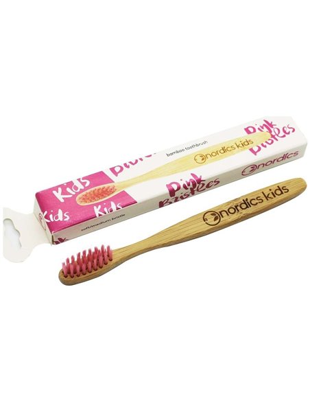 Cepillo Dental Bambu Niños - Rosa de Nordics Oral Care