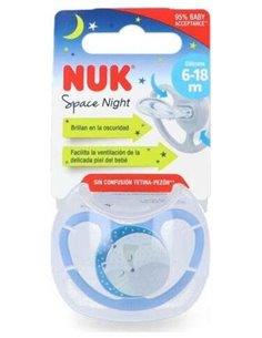 Pack Chupete Space Night 6-1 Silicona 6Ud Surtidas de Nuk