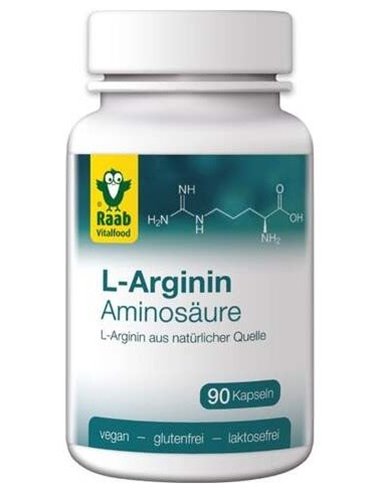 Arginina, 90 cápsulas de Raab Vitalfood
