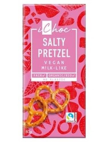 Salty Pretzel Trozos De Pretzel Chocolate 80G Bio de Ichoc