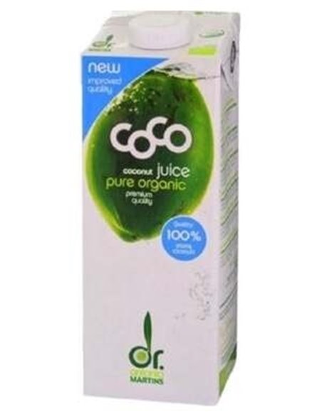 Coco Drink Natural Agua De Coco 1Lt. Bio de Dr. Martins