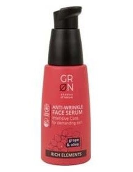 Serum Anti-Arrugas Acido Hialurónico Pepita de Uva y Oliva,30ml Rich Element de Grn