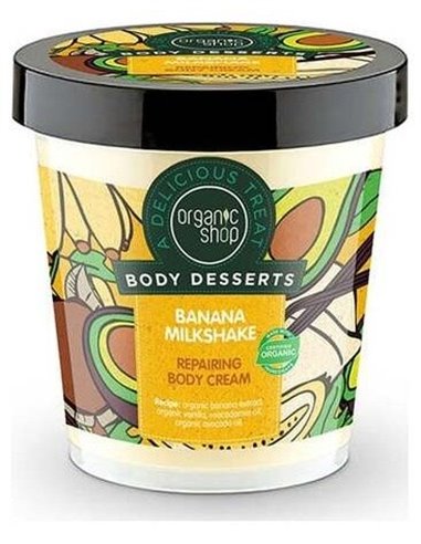 Crema Corporal  Reparadora Batido De Platano 450Ml de Organic Shop