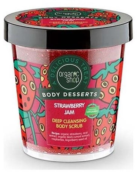 Exfoliante Corp Profunda Mermelada Fresa 450Ml. de Organic Shop