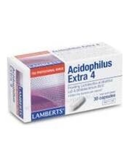 Acidophilus Extra 4 (4000 millones por cápsula) 30 Caps. de Lamberts