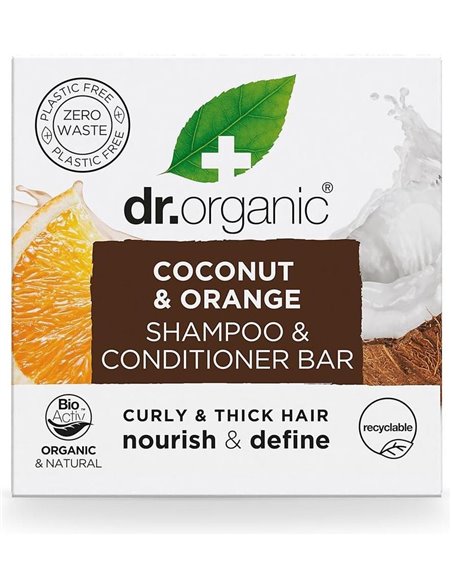 Champu-Acondicionador Solido Coco-Naranja 75 Gr de Dr. Organic