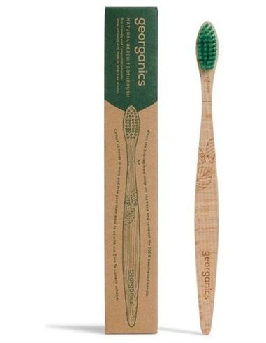 Cepillo Dental Mediano Madera De Haya. de Georganics