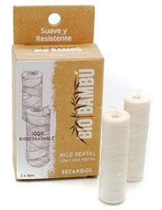 Recambio Hilo Dental Seda Natural 2Udsx30M. de Biobambu