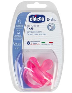 Chupete Physio Soft Silicona Anat Rosa 0-6 1Un Chicco