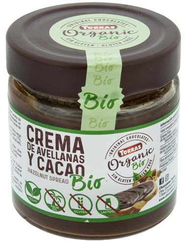 Crema De Cacao-Avellanas Con Aceite De Oliva 200Gr de Torras