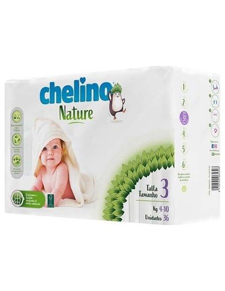 Chelino Pañal Inf Nature T/3 4-10Kg 36Un de Chelino