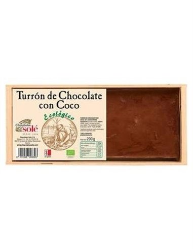 Turron Chocolate Con Coco 200Gr.Eco de Chocolates Sole