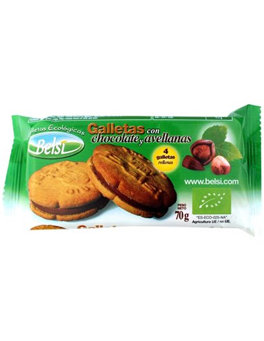 Galletas Rellenas Chocolate/Avellana  de Belsi