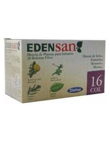 Edensan  Col 16  Envase 20 Filtros(20 Infusiones) de Edensan®