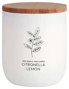 Vela Vaso Blanco Citvasl Citronela-Limon 7X9Cm 1Ud Cerabella