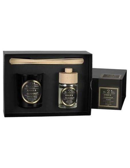 Setperf2 Vela+Mikado Amber-Olibanum 23X16,6X8X3Cm. de Cerabella