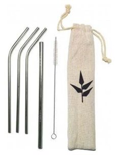 Banbu Set Pajitas De Bambu+Limpiador 4Uds. de Banbu