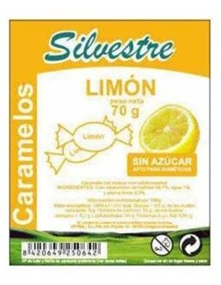Caramelos De Limon Sin Azucar 70Gr. de Silvestre
