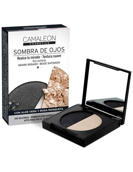 Camaleon Sombra De Ojos Duo Negro-Beige de Camaleon Cosmetics