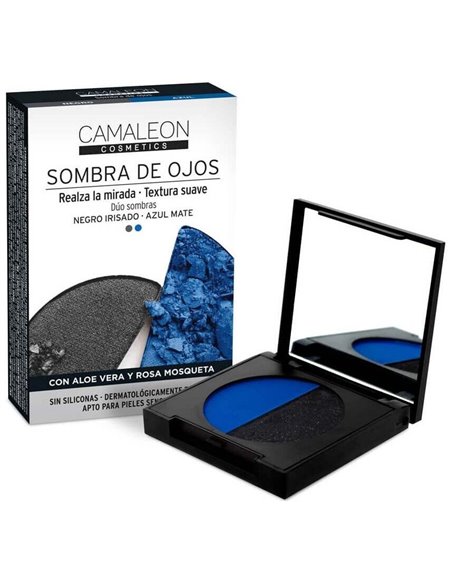 Camaleon Sombra De Ojos Duo Negro-Azul de Camaleon Cosmetics