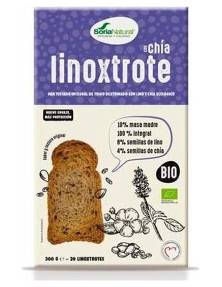 Biscote Linoxtrote Integral Con Lino-Chia 300G Bio de Soria Natural