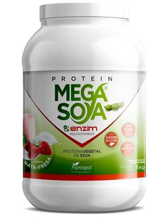 Protein Mega Soya Proteina De Soja Nata-Fresa1Kg. de Plantapol